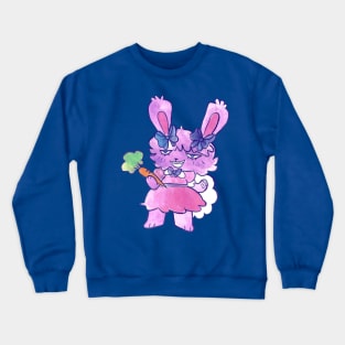 Cute Purple Bunny Girl Crewneck Sweatshirt